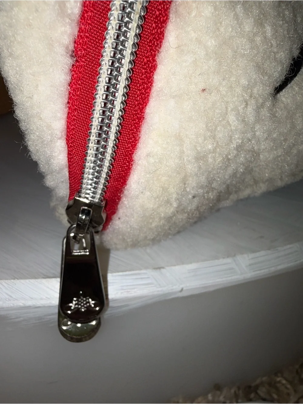 Hello Kitty Cream Plush Pouch with Red Bow